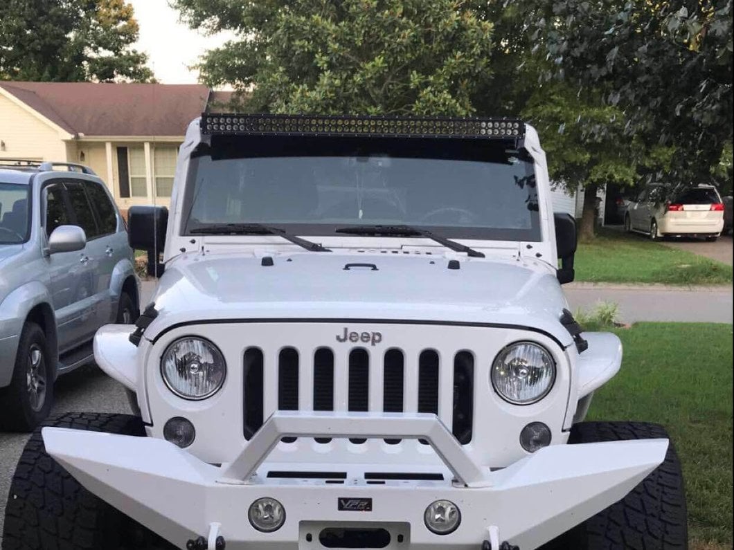 Raxiom 50-Inch LED Light Bar Windshield Mount (07-18 Jeep Wrangler JK)