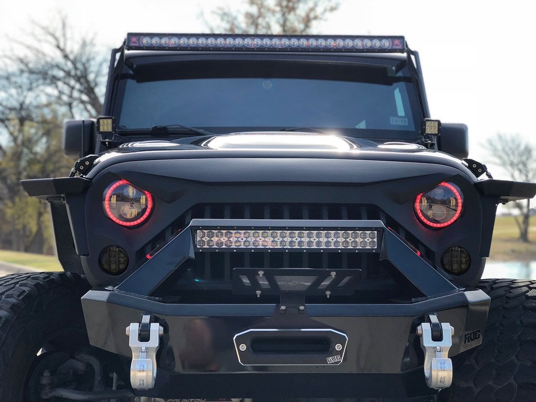 Raxiom Axial Series LED Front Turn Signals; Smoked (07-18 Jeep Wrangler JK)