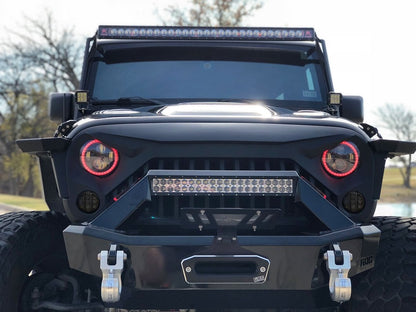 Raxiom Axial Series LED Front Turn Signals; Smoked (07-18 Jeep Wrangler JK)
