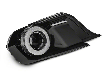 Raxiom Halo LED Tail Lights; Gloss Black Housing; Smoked Lens (15-23 Mustang)