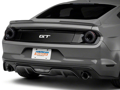 Raxiom Halo LED Tail Lights; Gloss Black Housing; Smoked Lens (15-23 Mustang)