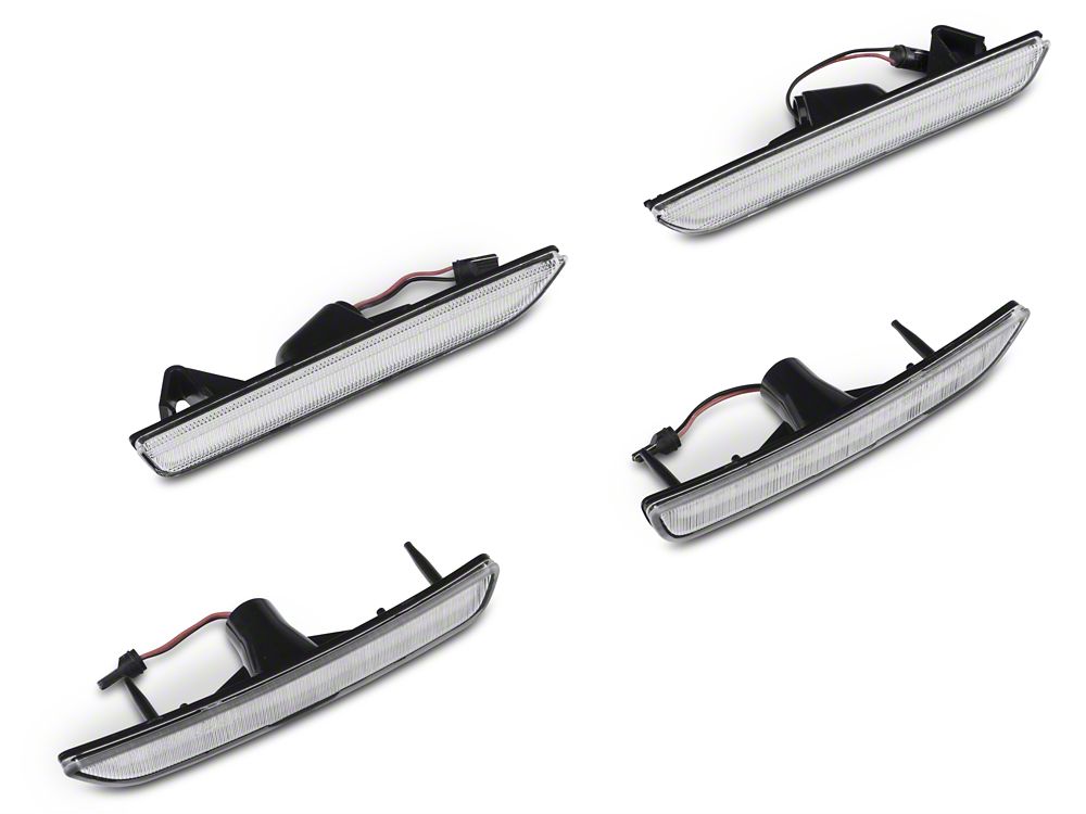 Raxiom Axial Series LED Side and Quarter Marker Lights; Clear (10-14 Mustang)