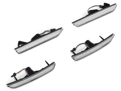 Raxiom Axial Series LED Side and Quarter Marker Lights; Clear (10-14 Mustang)