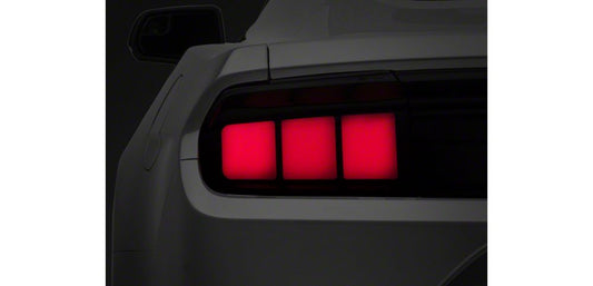 Raxiom Profile LED Tail Lights; Gloss Black Housing; Red Lens (15-23 Mustang)