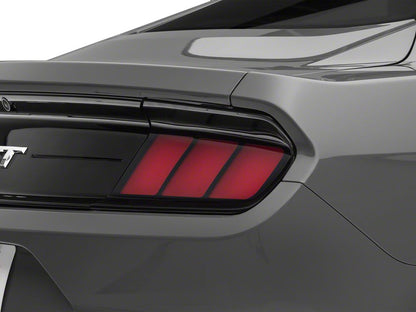 Raxiom Profile LED Tail Lights; Gloss Black Housing; Red Lens (15-23 Mustang)
