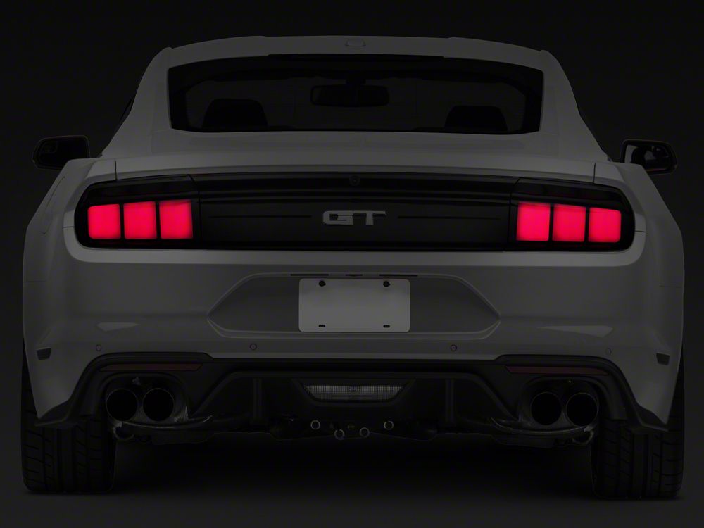 Raxiom Profile LED Tail Lights; Gloss Black Housing; Smoked Lens (15-23 Mustang)