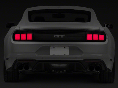Raxiom Profile LED Tail Lights; Gloss Black Housing; Smoked Lens (15-23 Mustang)