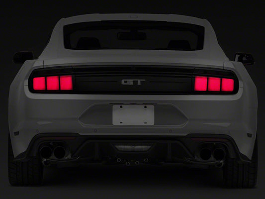 Raxiom Profile LED Tail Lights; Gloss Black Housing; Smoked Lens (15-23 Mustang)