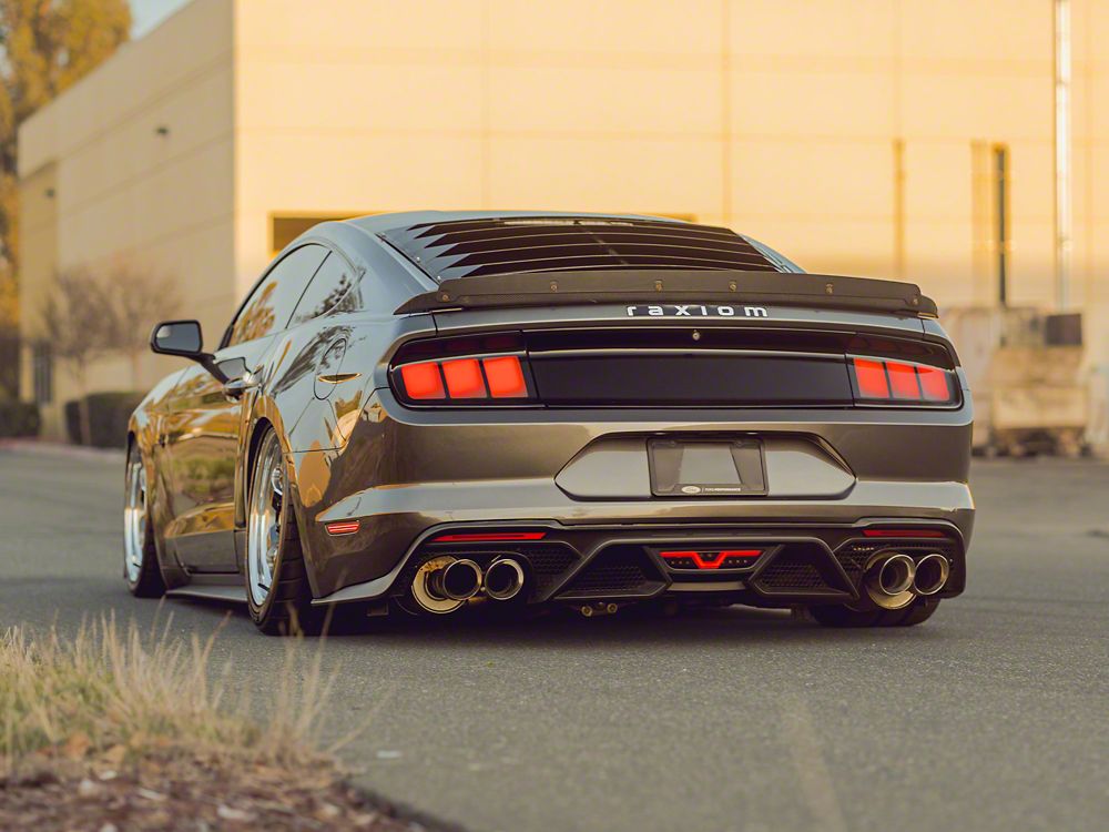 Raxiom Profile LED Tail Lights; Gloss Black Housing; Smoked Lens (15-23 Mustang)