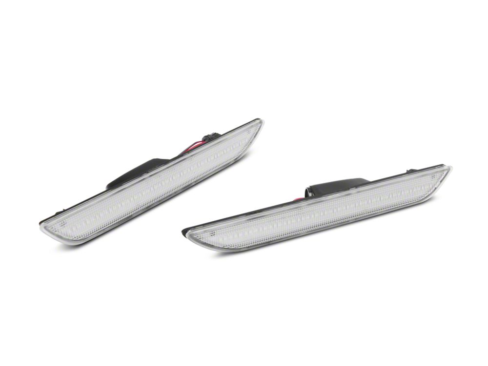 Raxiom Axial Series LED Side Marker Lights; Rear; Clear (15-23 Mustang)