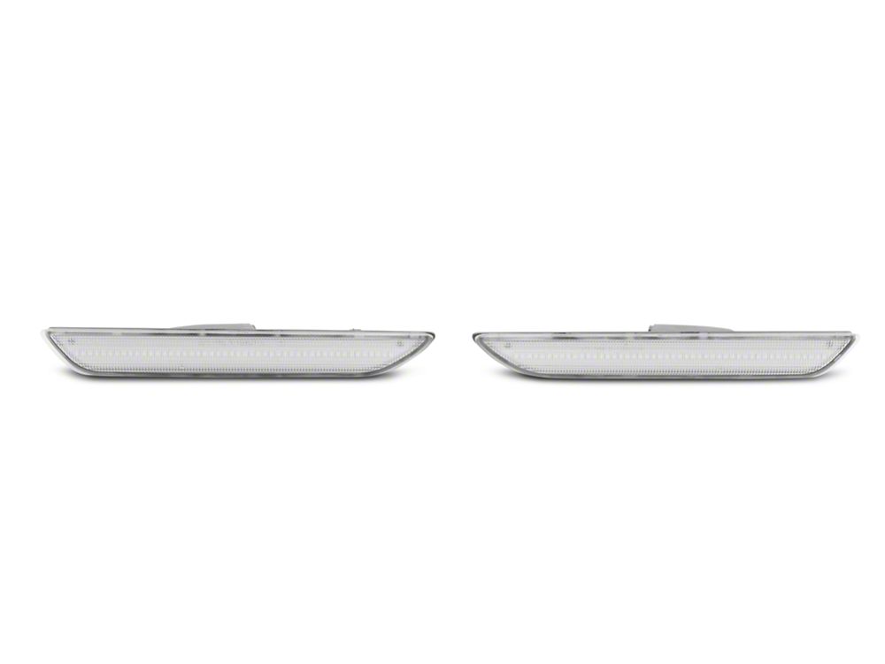 Raxiom Axial Series LED Side Marker Lights; Rear; Clear (15-23 Mustang)