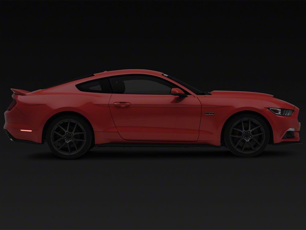 Raxiom Axial Series LED Side Marker Lights; Rear; Smoked (15-23 Mustang)