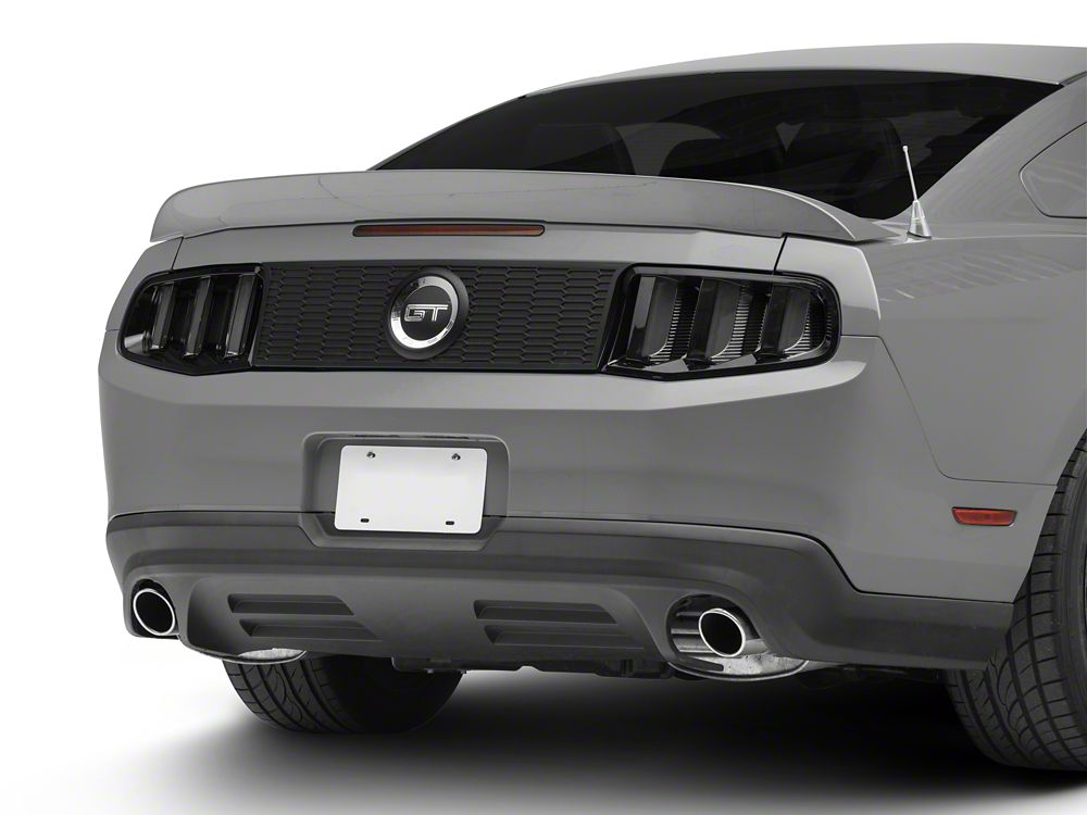 Raxiom Vector V2 LED Tail Lights; Gloss Black Housing; Clear Lens (10-12 Mustang)