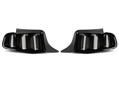 Raxiom Vector V2 LED Tail Lights; Gloss Black Housing; Clear Lens (10-12 Mustang)