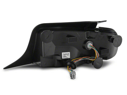 Raxiom Vector V2 LED Tail Lights; Gloss Black Housing; Clear Lens (10-12 Mustang)