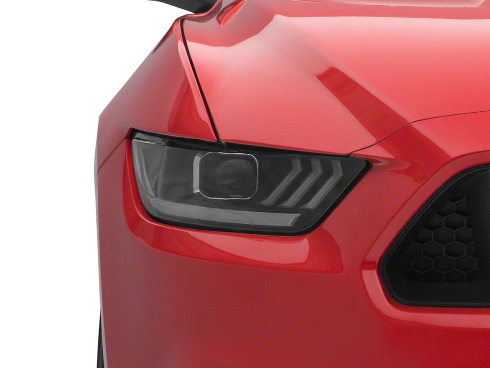 Raxiom Projector Headlights for OEM HID Bulbs; Black Housing; Clear Lens (15-17 Mustang; 18-22 Mustang GT350, GT500)
