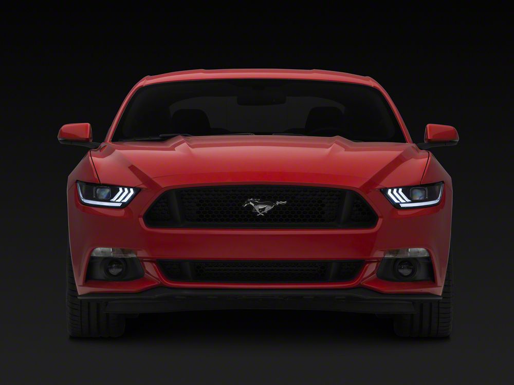 Raxiom Projector Headlights for OEM HID Bulbs; Black Housing; Clear Lens (15-17 Mustang; 18-22 Mustang GT350, GT500)