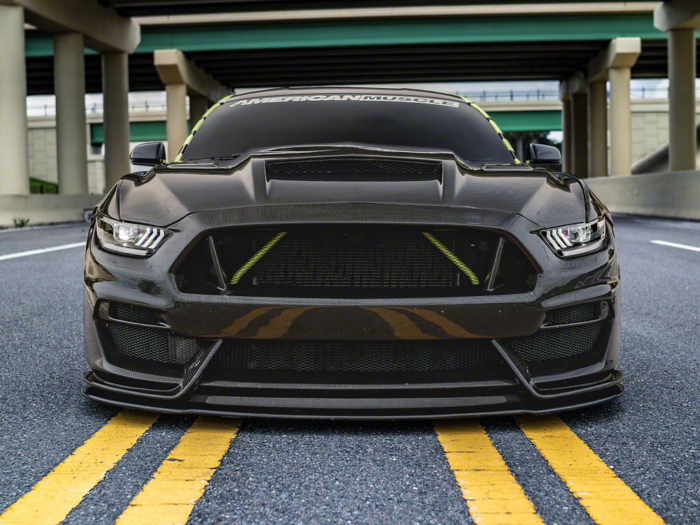 Raxiom LED Projector Headlights; Black Housing; Clear Lens (15-17 Mustang; 18-22 Mustang GT350, GT500)
