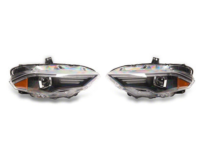 Raxiom LED Projector Headlights; Black Housing; Clear Lens (18-23 Mustang GT, EcoBoost)