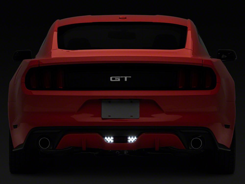 Raxiom Axial Series LED Reverse Light with Running Light and Triple Flash Brake Light; Smoked (15-17 Mustang)