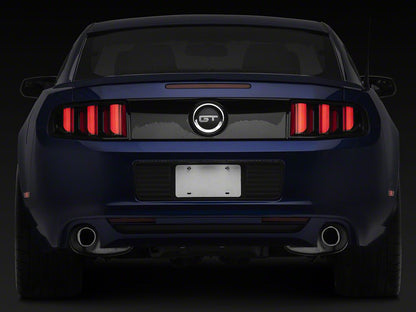 Raxiom Vector V2 Tail Lights; Black Housing; Clear Lens (13-14 Mustang)