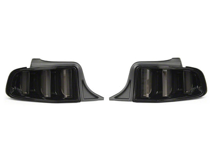 Raxiom Vector V2 Tail Lights; Black Housing; Clear Lens (13-14 Mustang)