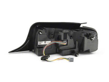 Raxiom Vector V2 Tail Lights; Black Housing; Clear Lens (13-14 Mustang)