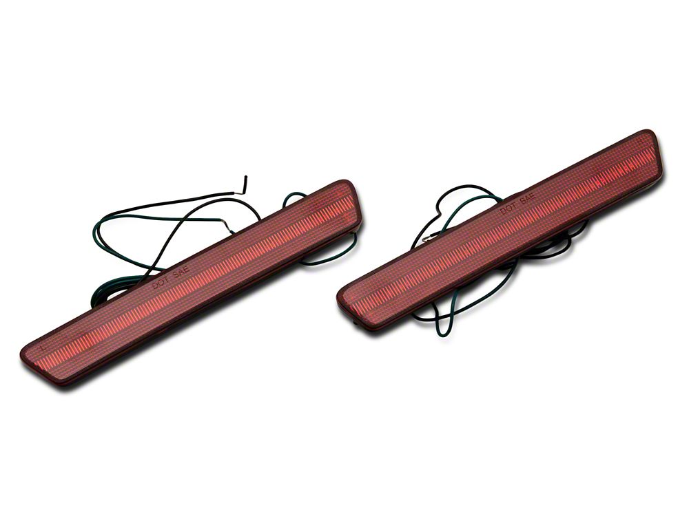 Raxiom Axial Series LED Rear Side Marker Lights; Red (99-04 Mustang)