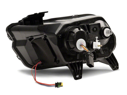 Raxiom LED Halo Projector Headlights; Black Housing; Clear Lens (13-14 Mustang w/ Factory HID Headlights)