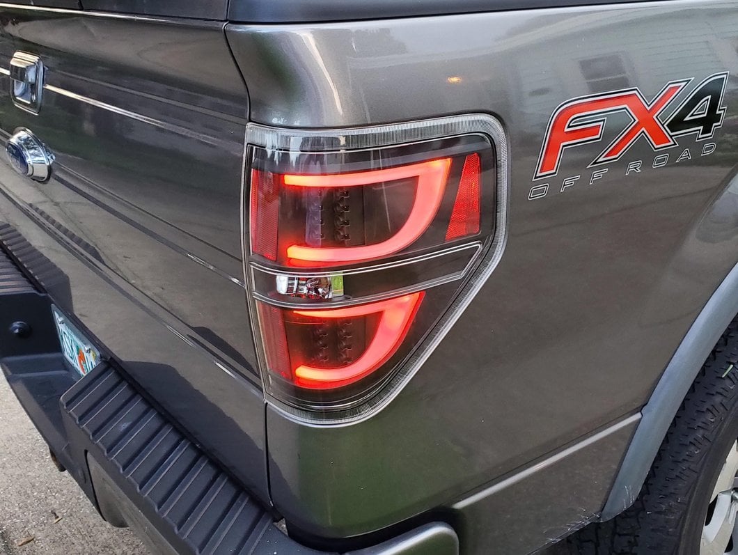 Raxiom G2 LED Tail Lights; Black Housing; Clear Lens (09-14 F-150 Styleside)