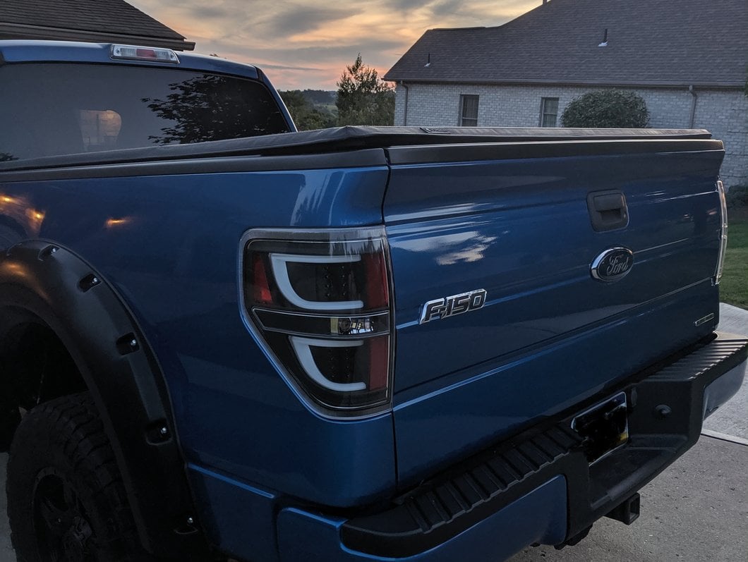 Raxiom G2 LED Tail Lights; Black Housing; Clear Lens (09-14 F-150 Styleside)