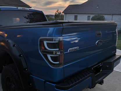Raxiom G2 LED Tail Lights; Black Housing; Clear Lens (09-14 F-150 Styleside)