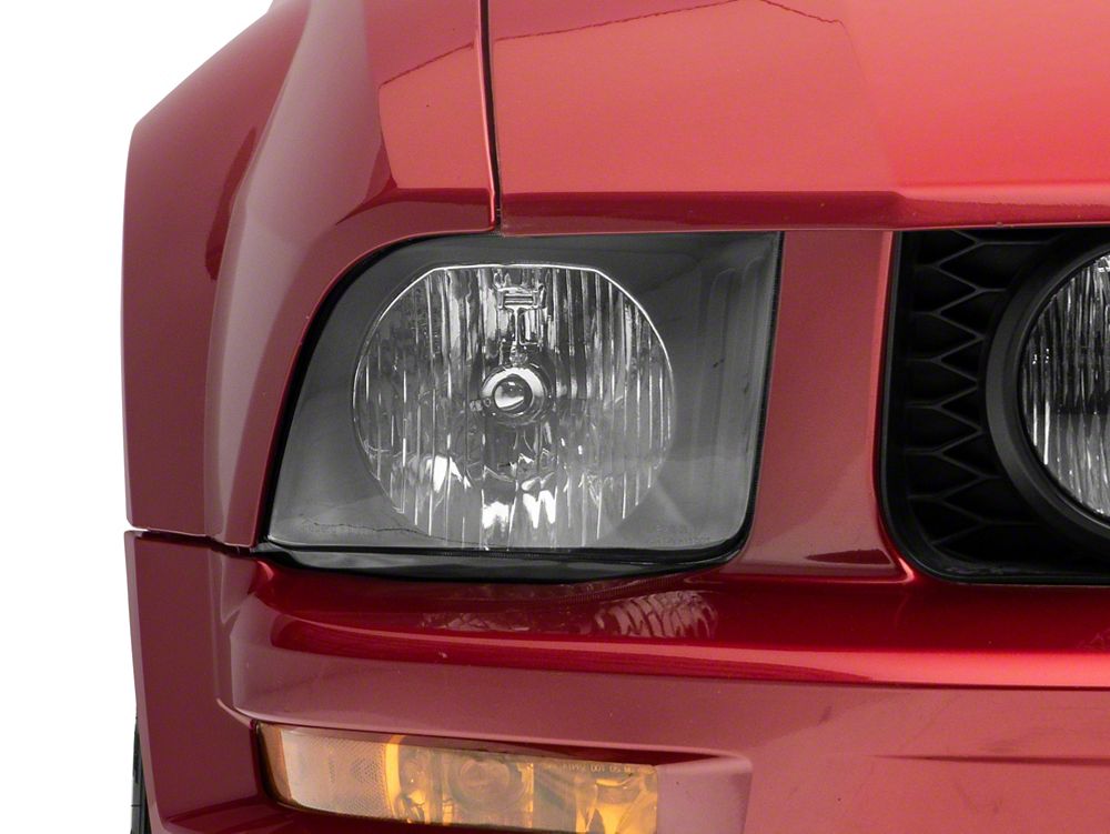 Raxiom Axial Series OEM Style Replacement Headlights; Chrome Housing; Clear Lens (05-09 Mustang w/ Factory Halogen Headlights, Excluding GT500)