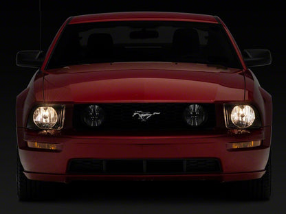 Raxiom Axial Series OEM Style Replacement Headlights; Chrome Housing; Clear Lens (05-09 Mustang w/ Factory Halogen Headlights, Excluding GT500)