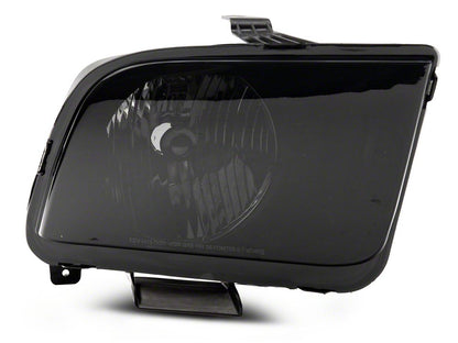 Raxiom Axial Series OEM Style Replacement Headlights; Chrome Housing; Smoked Lens (05-09 Mustang w/ Factory Halogen Headlights, Excluding GT500)