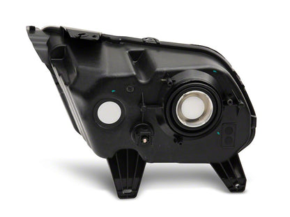 Raxiom Axial Series OEM Style Replacement Headlights; Black Housing with Chrome Accents; Clear Lens (10-12 Mustang w/ Factory Halogen Headlights)
