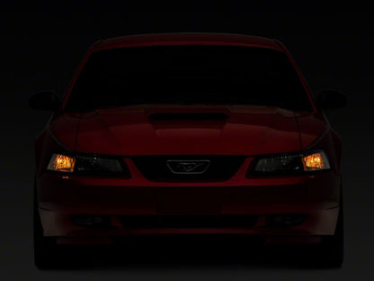 Raxiom Axial Series OEM Style Replacement Headlights; Black Housing; Clear Lens (99-04 Mustang)