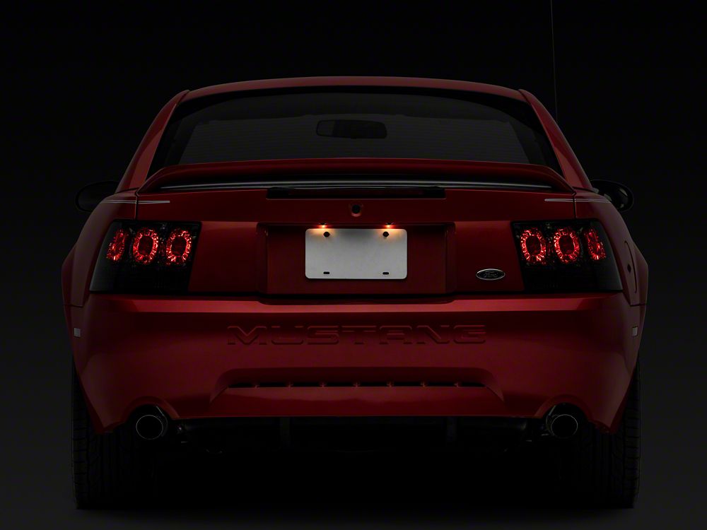 Raxiom Axial Series Altezza Style Tail Lights; Black Housing; Smoked Lens (99-04 Mustang, Excluding 99-01 Cobra)