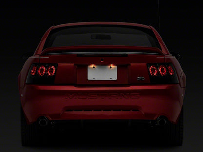 Raxiom Axial Series Altezza Style Tail Lights; Black Housing; Smoked Lens (99-04 Mustang, Excluding 99-01 Cobra)