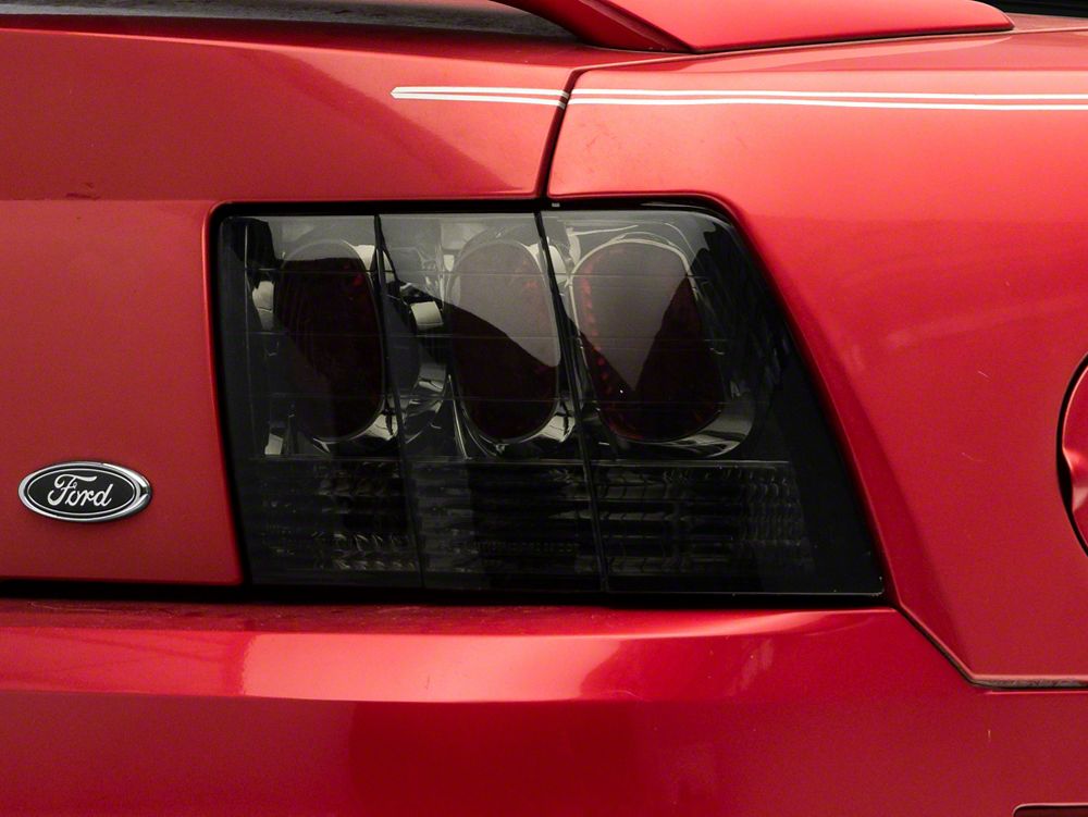 Raxiom Axial Series Altezza Style Tail Lights; Black Housing; Smoked Lens (99-04 Mustang, Excluding 99-01 Cobra)