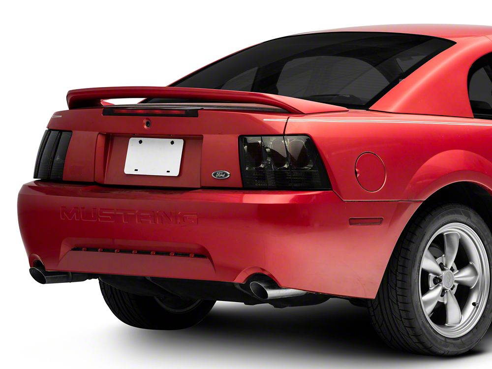 Raxiom Axial Series Altezza Style Tail Lights; Black Housing; Smoked Lens (99-04 Mustang, Excluding 99-01 Cobra)