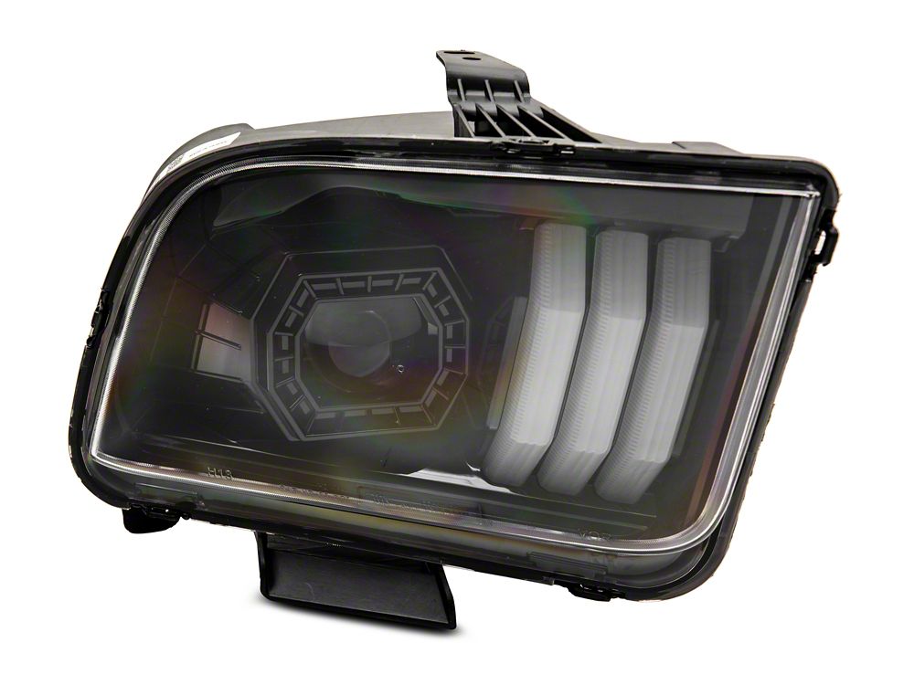 Raxiom Projector Headlights; Black Housing; Clear Lens (05-09 Mustang w/ Factory Halogen Headlights, Excluding GT500)