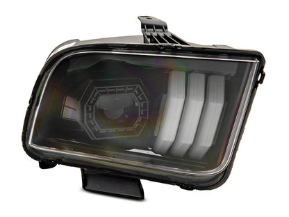 Raxiom Projector Headlights; Black Housing; Clear Lens (05-09 Mustang w/ Factory Halogen Headlights, Excluding GT500)