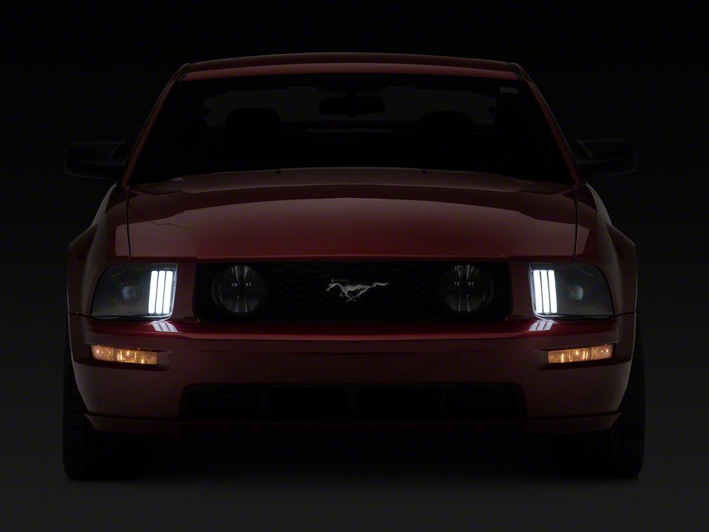 Raxiom Projector Headlights; Black Housing; Clear Lens (05-09 Mustang w/ Factory Halogen Headlights, Excluding GT500)