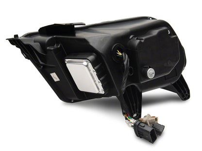 Raxiom LED Projector Headlights; Black Housing; Clear Lens (10-12 Mustang w/ Factory Halogen Headlights)
