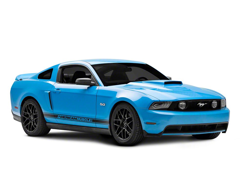 Raxiom LED Projector Headlights; Black Housing; Clear Lens (10-12 Mustang w/ Factory Halogen Headlights)