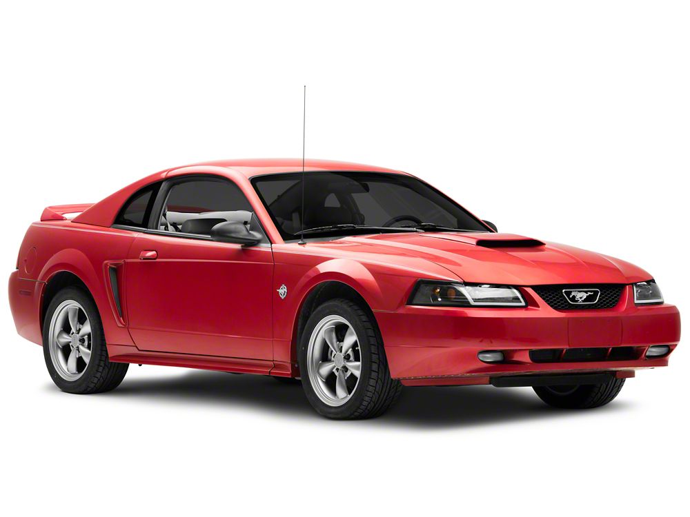 Raxiom Axial Series Headlights with Sequential LED Bar; Black Housing; Clear Lens (99-04 Mustang)