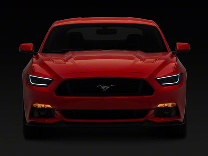 Raxiom CXR Series Hybrid LED Headlights; Black Housing; Smoked Lens (15-17 Mustang; 18-22 Mustang GT350, GT500)