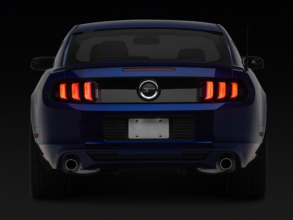 Raxiom CXR Series LED Tail Lights; Black Housing; Smoked Lens (13-14 Mustang)