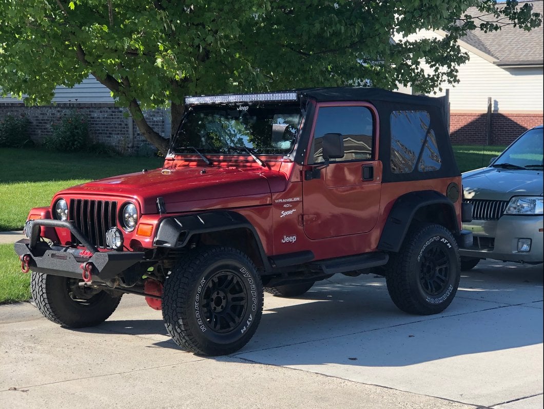 Raxiom 50-Inch LED Light Bar Windshield Mount (97-06 Jeep Wrangler TJ)
